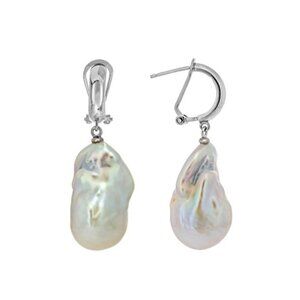 NIB - JTV Genusis 14mm White Freshwater Pearl Earrings – Sterling Silver